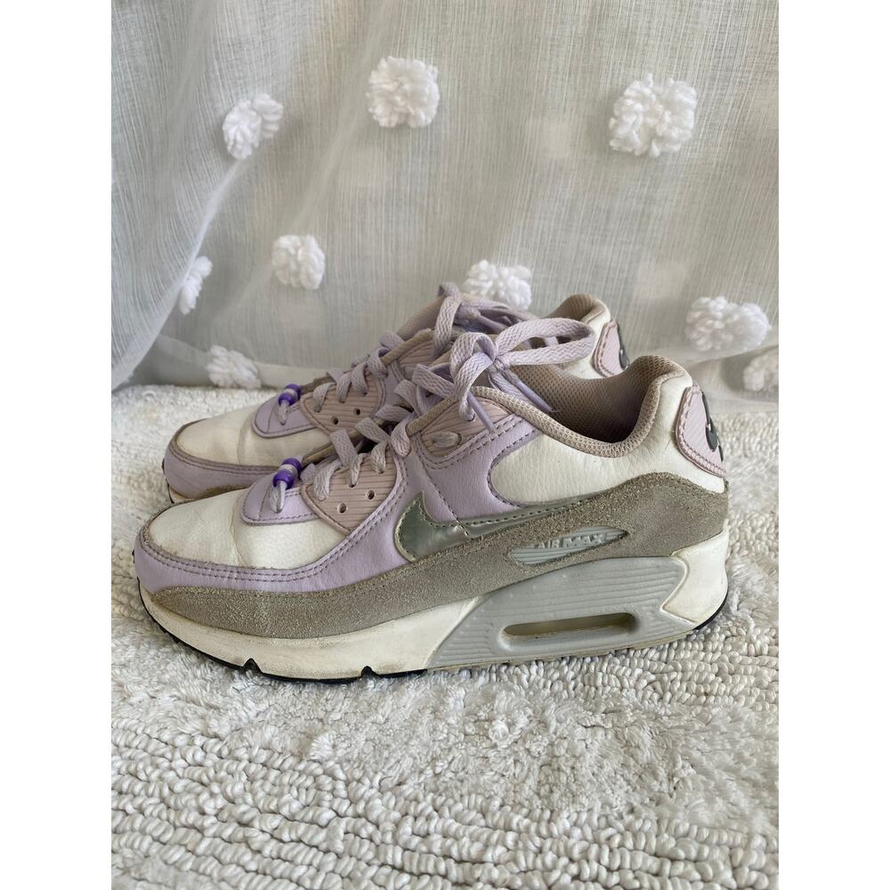 Girls Purple Nike Air Max 90 Sneakers - Size 6Y - Picture 4 of 7